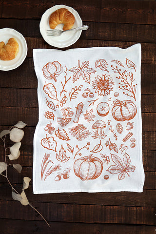 Autumn Woods Tea Towel by Jubilee Trading Company