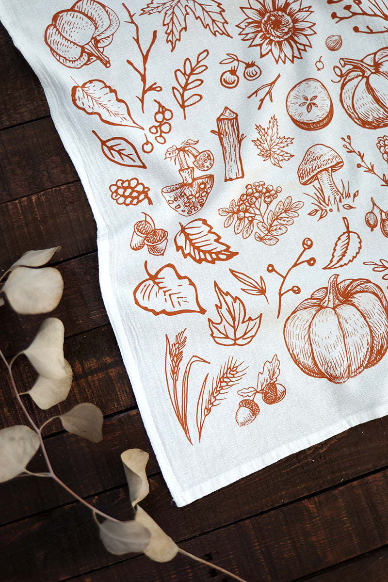 Autumn Woods Tea Towel by Jubilee Trading Company