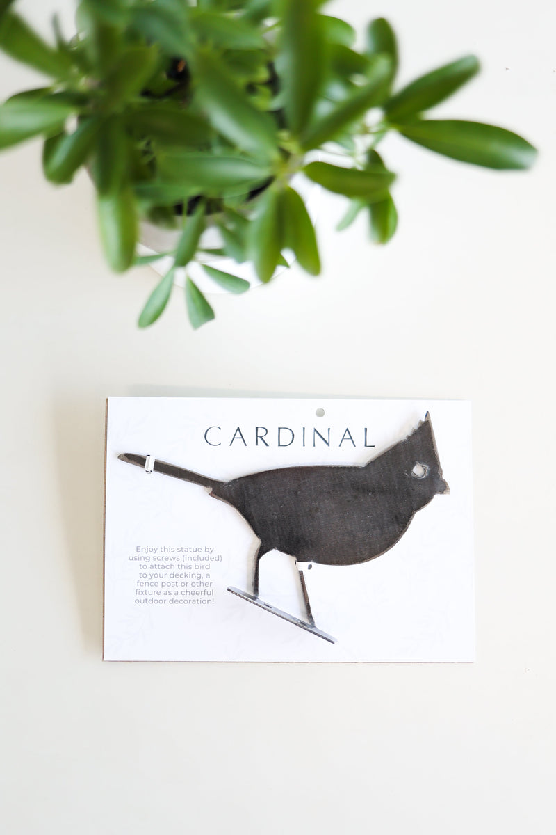 Metal Bird Statue - Cardinal Statue by Jubilee Trading Company