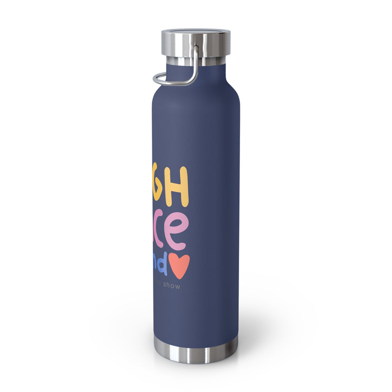 Laugh Dance Love Insulated Bottle-Navy