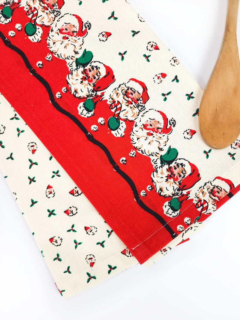 Vintage Inspired Santa Towel by 90 West Linen Co.