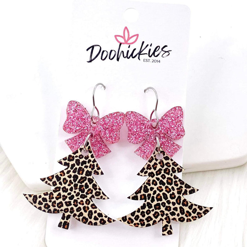 Christmas Leopard Collection -Christmas Earrings by Doohickies Wholesale