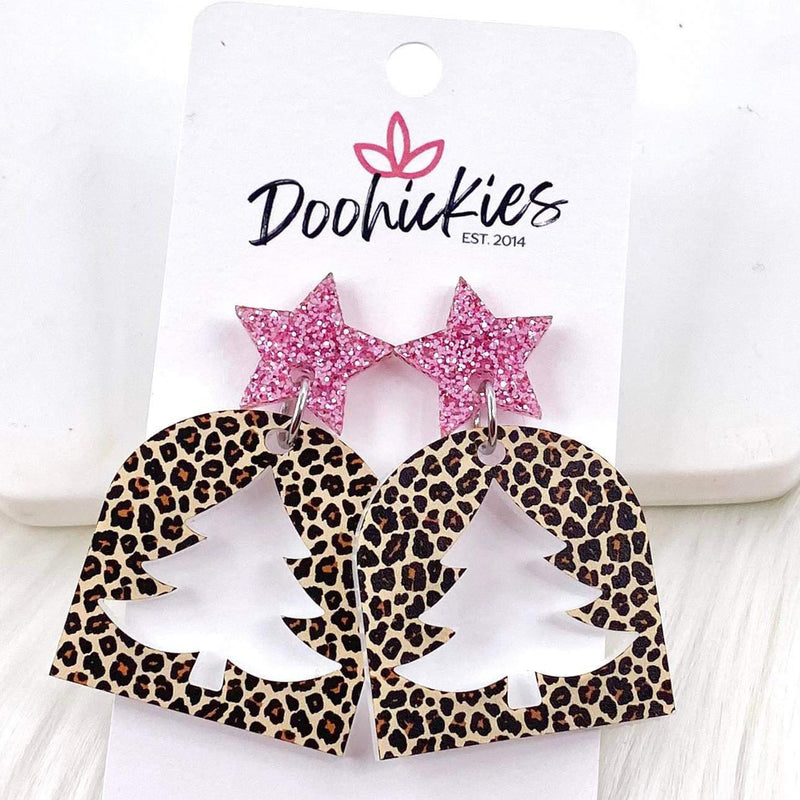 Christmas Leopard Collection -Christmas Earrings by Doohickies Wholesale