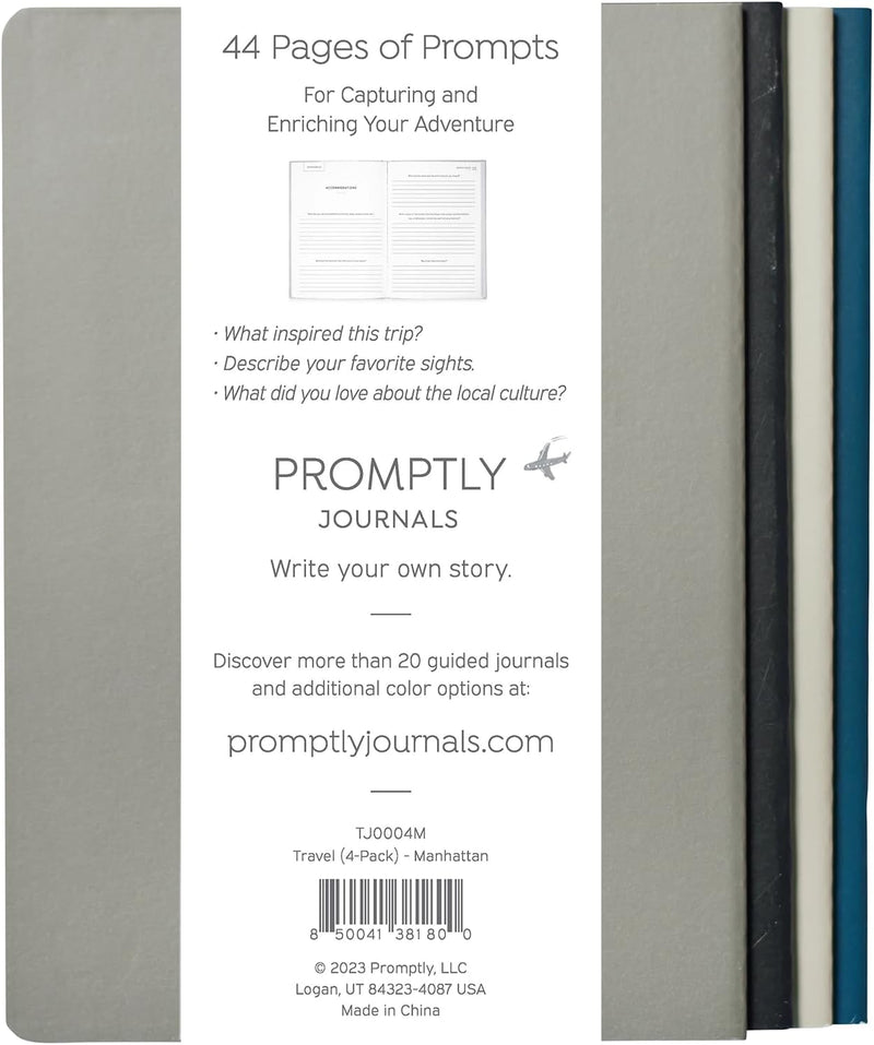 My Travel Journal (4 Pack) - Manhattan by Promptly Journals