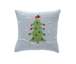 Snowy Christmas Tree 10" Pillow by Melange Collection