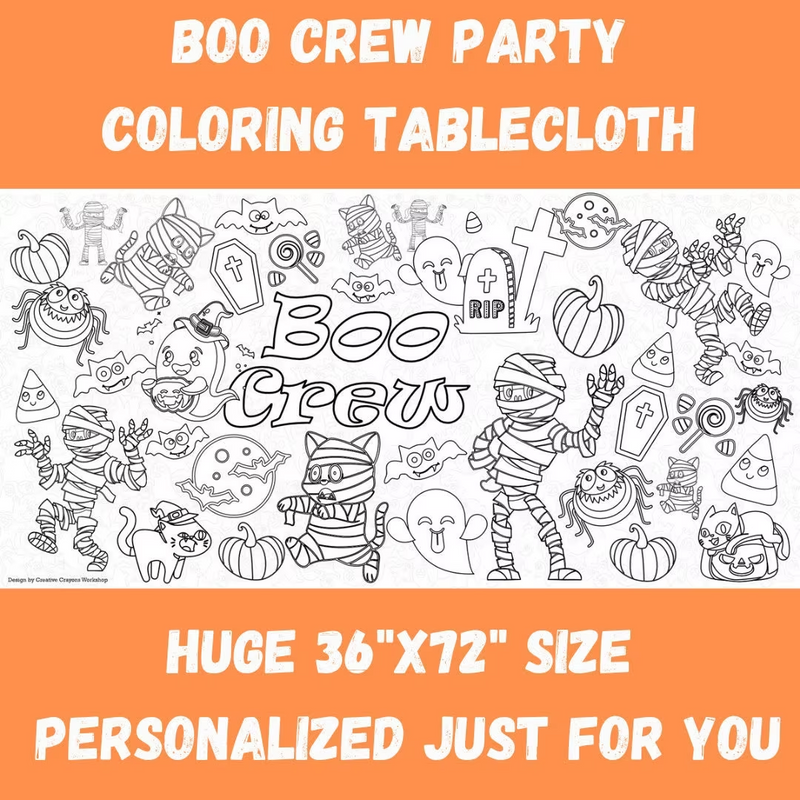 Halloween Coloring Tablecloth by Creative Crayons Workshop