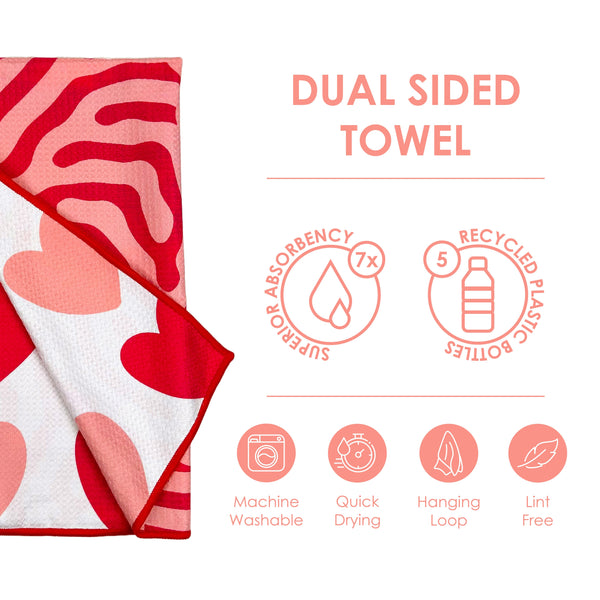 Heart Imprints - Kitchen Dish Towel & Hand towel by Buzzee