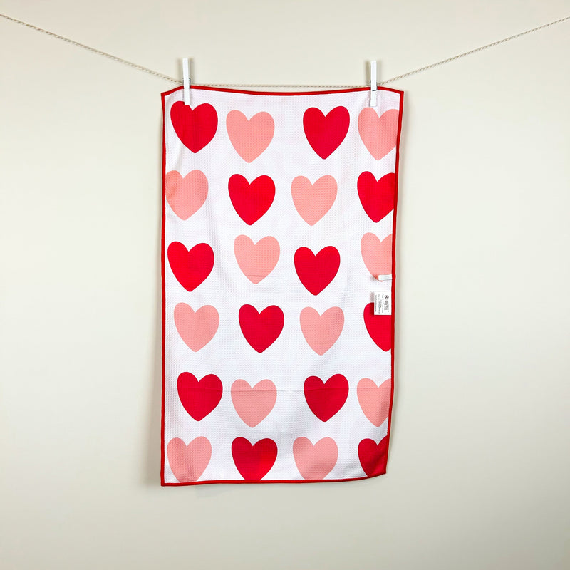 Heart Imprints - Kitchen Dish Towel & Hand towel by Buzzee