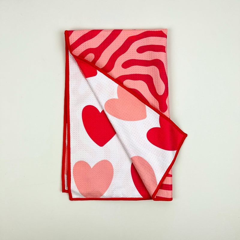 Heart Imprints - Kitchen Dish Towel & Hand towel by Buzzee