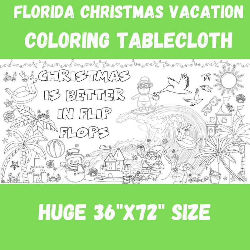 Christmas Coloring Tablecloth by Creative Crayons Workshop