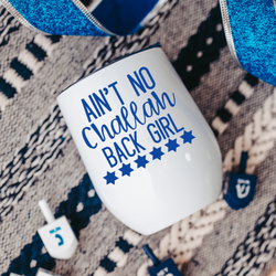 Funny Chanukah Wine Tumbler by Salt and Sparkle