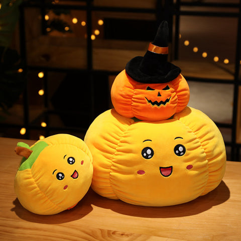 Double-Sided Reversible Pumpkin Plush: Halloween Extravaganza! by Plushy Planet