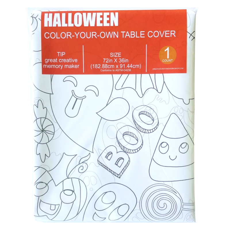 Halloween Coloring Tablecloth by Creative Crayons Workshop