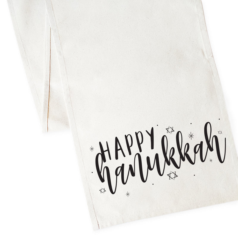 Happy Hanukkah Canvas Table Runner by The Cotton & Canvas Co.