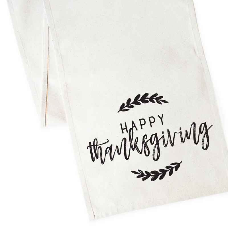 Happy Thanksgiving Canvas Table Runner by The Cotton & Canvas Co.