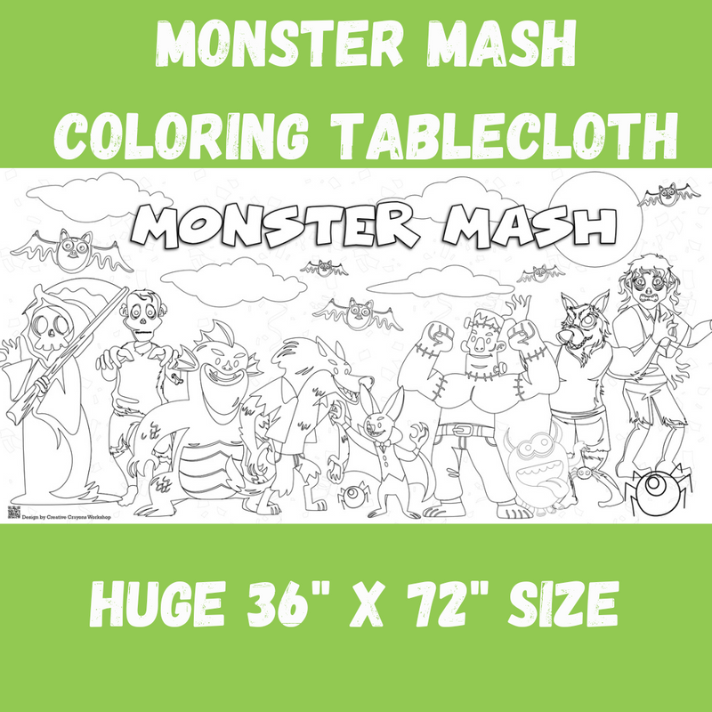 Halloween Coloring Tablecloth by Creative Crayons Workshop