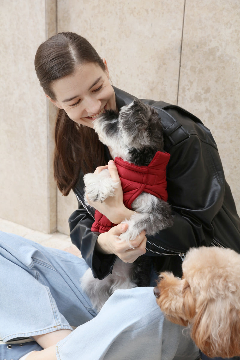 Reversible Dog Vest Jacket - Red by PEHOM