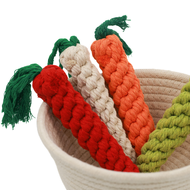 Palatable Carrot Rope Toys by Knotty Pawz