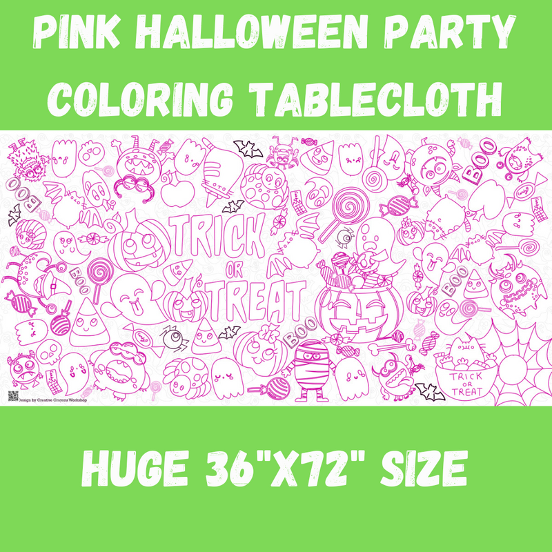 Halloween Coloring Tablecloth by Creative Crayons Workshop