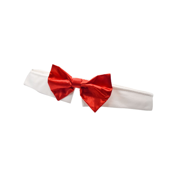 Red Satin Dog Bow Tie by Uptown Pups