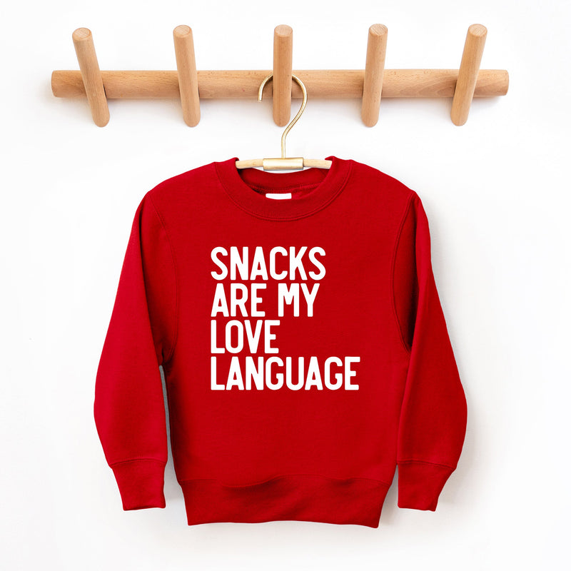 Snacks Are My Love Language | Youth Graphic Sweatshirt by The Juniper Shop