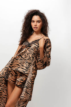 Tiger Print Anais Robe by LUVMEMORE