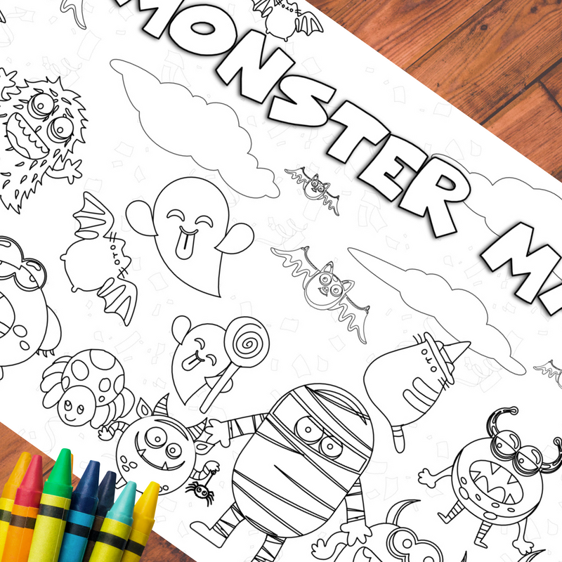 Halloween Coloring Tablecloth by Creative Crayons Workshop