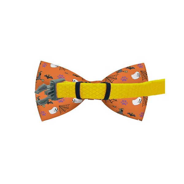 Luxury Halloween Orange Dog Bow Tie by Dog Hugs Cat