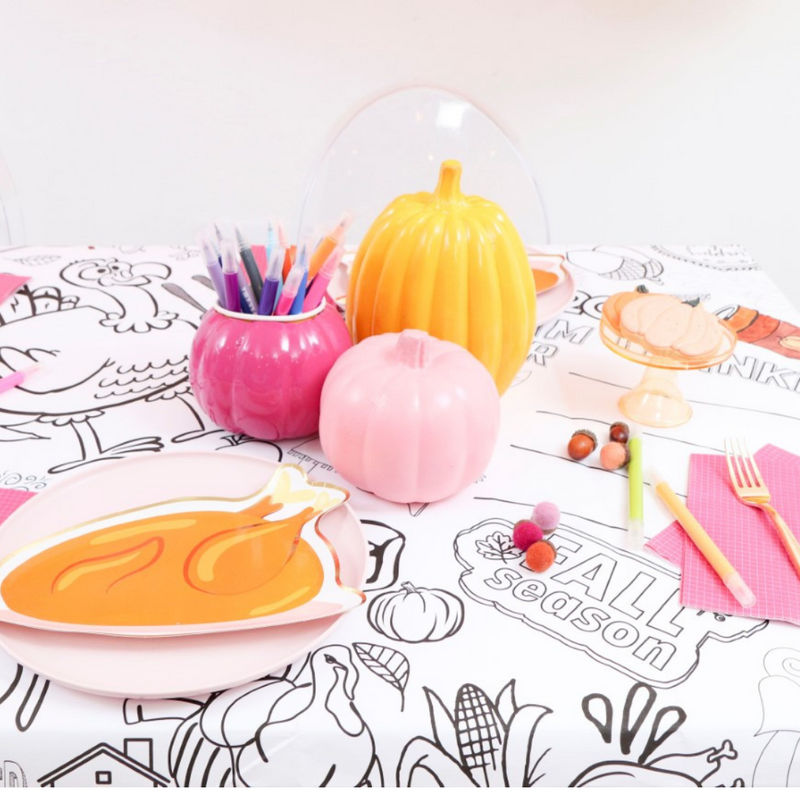 Thanksgiving Coloring Tablecloth by Creative Crayons Workshop