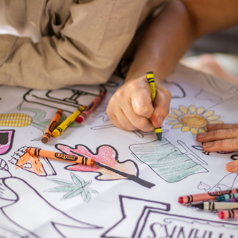 Thanksgiving Coloring Tablecloth by Creative Crayons Workshop