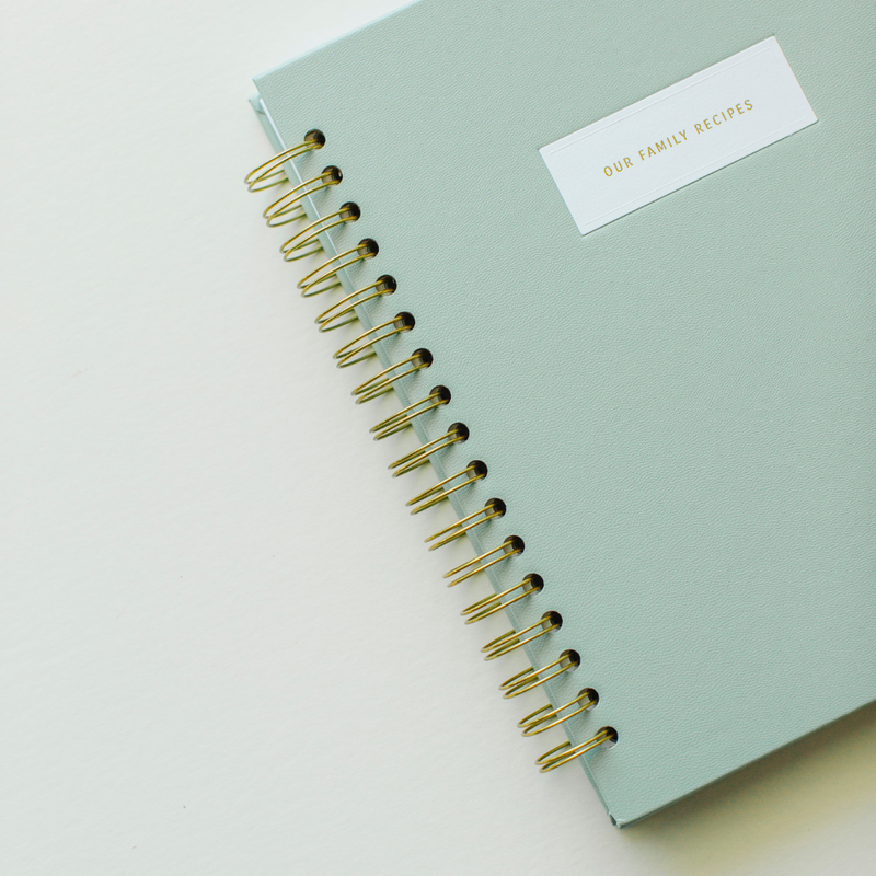 Our Family Recipes: A Meals and Memories Keepsake (Aloe) by Promptly Journals