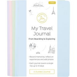 My Travel Journal (4 Pack) - Santorini by Promptly Journals