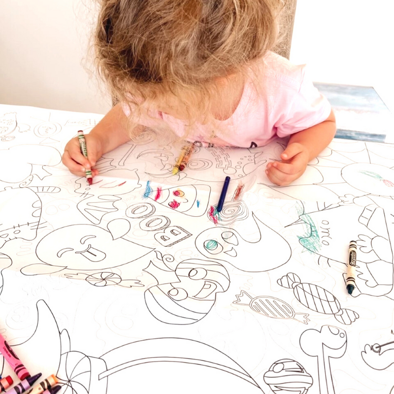 Halloween Coloring Tablecloth by Creative Crayons Workshop