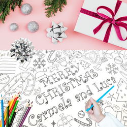 Christmas Coloring Tablecloth by Creative Crayons Workshop