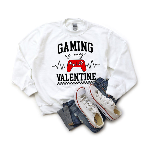 Gaming Is My Valentine | Youth Graphic Sweatshirt by The Juniper Shop