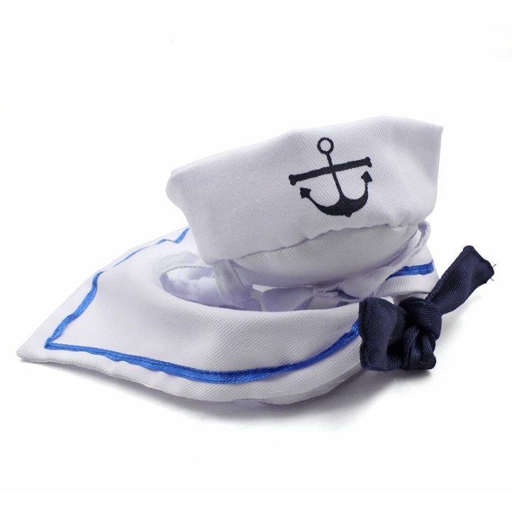 Adorable Nautical Pet Costume Set - Perfect For Halloween Cosplay! by Dog Hugs Cat