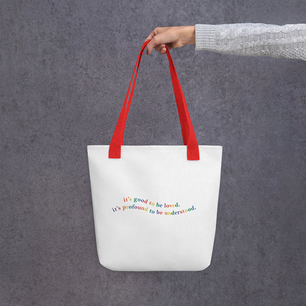 "It's Profound to be Understood" Tote bag