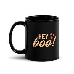 Hey Boo - Black Glossy Mug