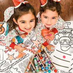 Christmas Coloring Tablecloth by Creative Crayons Workshop