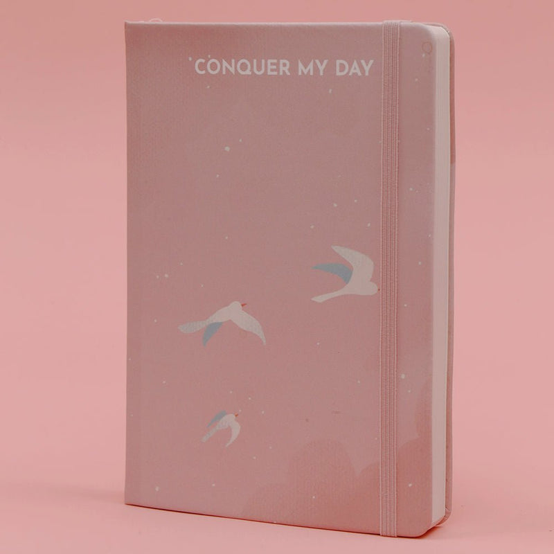 Conquer My Day Hardcover Journal (6 Months Supply, Monthly/Weekly/Daily + Line/Dot Paper) - Designed by Kelly Luc, Limited Edition by Multitasky