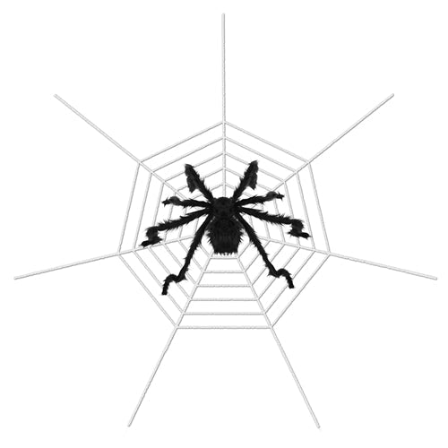 Outdoor 59inch Halloween Spider with 126 inch Mega Spider Web