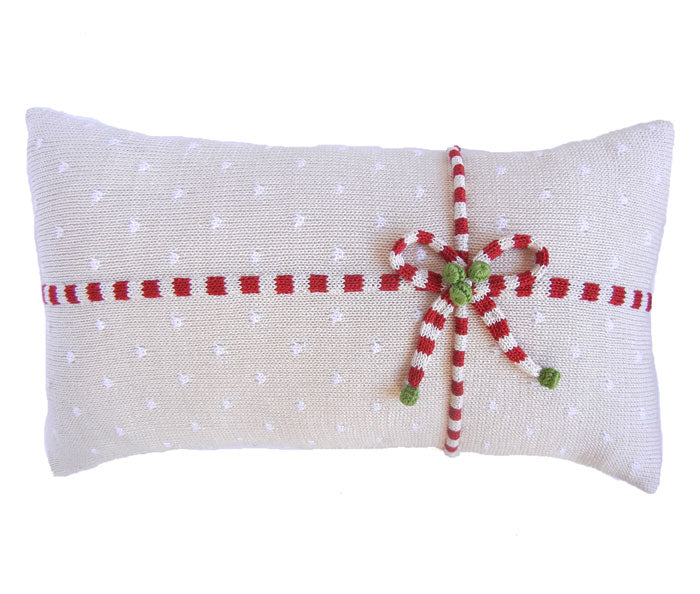 Gift Lumbar Pillow, Ecru by Melange Collection