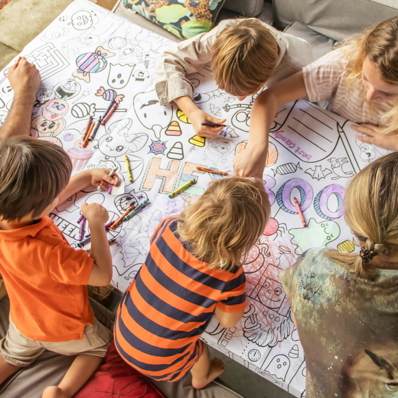 Halloween Coloring Tablecloth by Creative Crayons Workshop