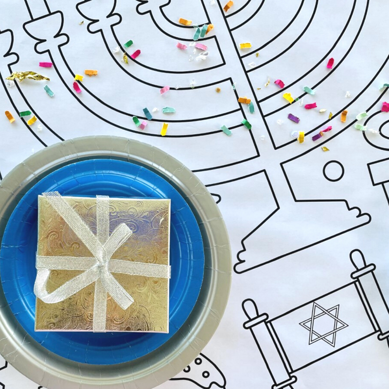 Hanukkah Coloring Tablecloth by Creative Crayons Workshop