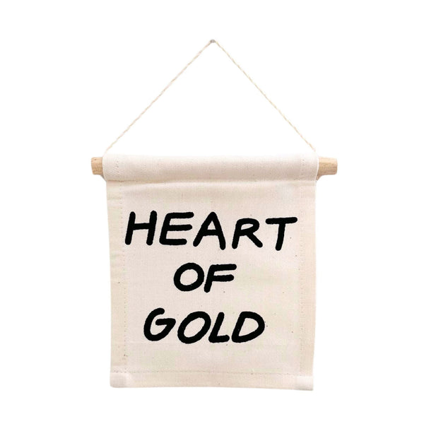 heart of gold hang sign by Imani + Kids