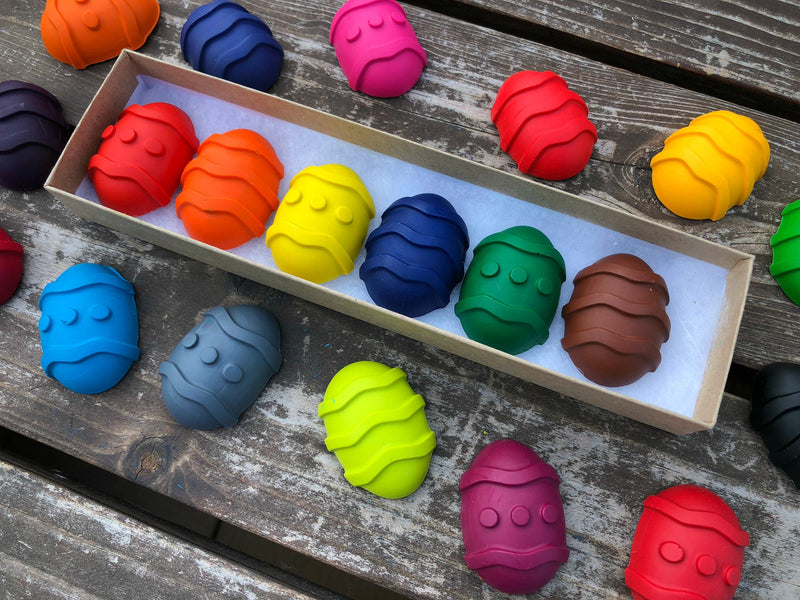 Easter Egg Crayons - Easter Basket Stuffers - Easter Party Favors -  Kids Easter Gifts - Kids Gifts - Easter Gifts For Kids - Shaped Crayons by KagesKrayons LLC