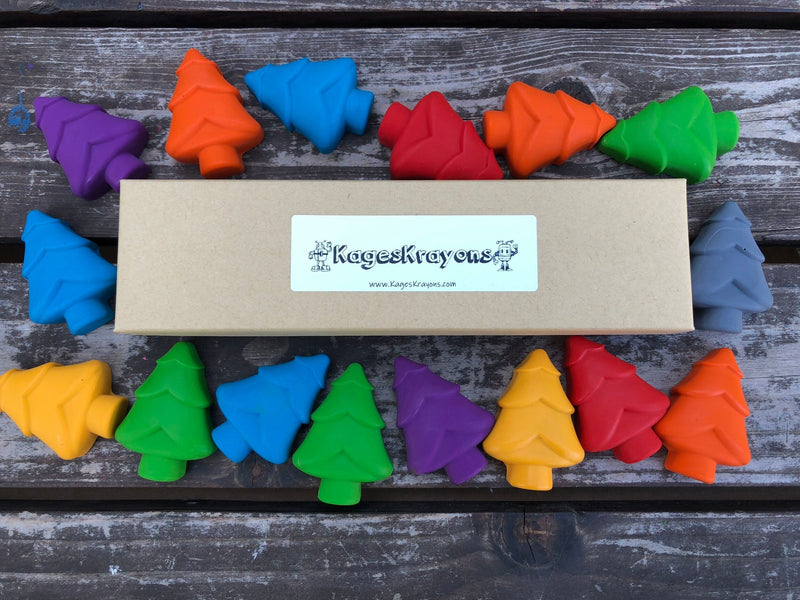 Christmas Tree Crayons - Gifts For Kids - Stocking Stuffers For Kids - Kids Gifts - Kids Party Favors - Stocking Stuffers - Christmas Gifts by KagesKrayons LLC