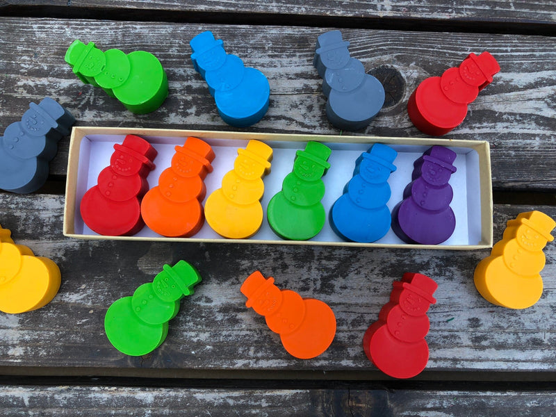 Snowman Christmas Crayons - Gifts For Kids - Unique Gifts For Kids - Kids Gifts - Kids Party Favor - Stocking Stuffers - Christmas Gifts by KagesKrayons LLC