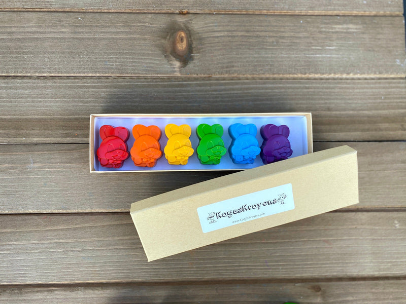 Easter Bunny Crayons - Easter Basket Stuffers - Easter Party Favors -  Kids Easter Gifts - Easter Kids Gifts - Easter Gifts For Kids - Toys by KagesKrayons LLC