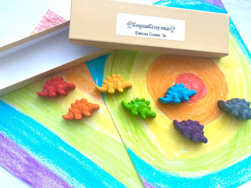 Dinosaur Crayons - Dinosaur Party Favors - Kids Gifts - Stocking Stuffers - Kids Birthday Gifts - Easter Basket Stuffers - Kids Party Favors by KagesKrayons LLC